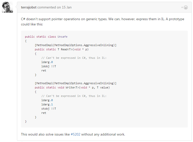 GitHub issue - Provide a generic API to read from and write to a pointer